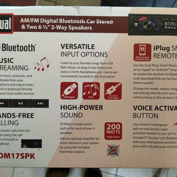 Bluetooth car stereo with speakers - Picture 2 of 2